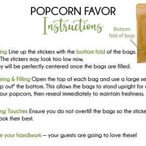 Baby Q Baby Shower Favors, Popcorn Bags and Stickers, Barbecue Baby Shower Party Favors, Summer Party Favors, CoEd BBQ Gender Neutral image 6