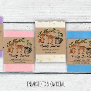 Woodland Baby Shower Soap Favor, woodland theme baby shower favors, woodland party favors for baby shower, baby shower woodland favors,