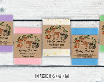 Woodland Baby Shower Soap Favor, woodland theme baby shower favors, woodland party favors for baby shower, baby shower woodland favors,