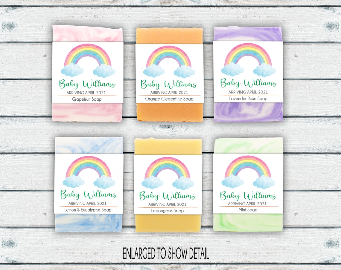 Pastel Rainbow Baby Shower Favors mini rainbow party favors Etsy