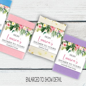 Hawaiian Tropical Bridal Shower Favors, Tropical Baby Shower Favors, Tropical Theme Party Favor Soap, Tropical Shower Favor, Tropical Floral