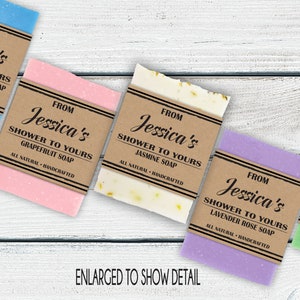 Soap Wedding Favors, Bridal Shower Favors, Baby Shower Favors, Natural Soap, wedding favors, rustic wedding favor, mini soaps, personalized image 1