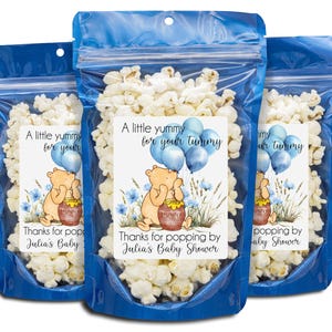 Boy Winnie The Pooh Baby Shower Party Favors, Blue Baby Shower Favors, A Little Hunny Is On The Way Baby Shower, Pooh Bear Baby Shower