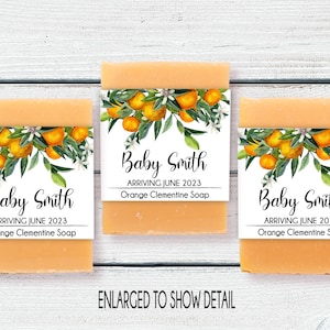 A Little Cutie Is On The Way Baby Shower Favor Soap, Citrus Baby Shower Favor, Orange Baby Shower Favors, Cutie Baby Shower Favors,
