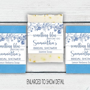 Something Blue Before I Do Bridal Shower Favors, Dusty Blue Bridal Shower, French Blue Wedding Favors, Blue Floral Soap Favors, Brunch Gift