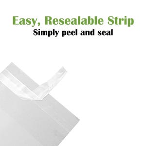Pu&ograve; includere: Un sacchetto di plastica trasparente richiudibile con una striscia peel and seal. Il testo "Easy, Resealable Strip" e "Simply peel and seal" &egrave; stampato sul sacchetto.