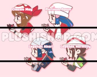 PKMN Trainer Let's Battle! Enamel Pins Set 3