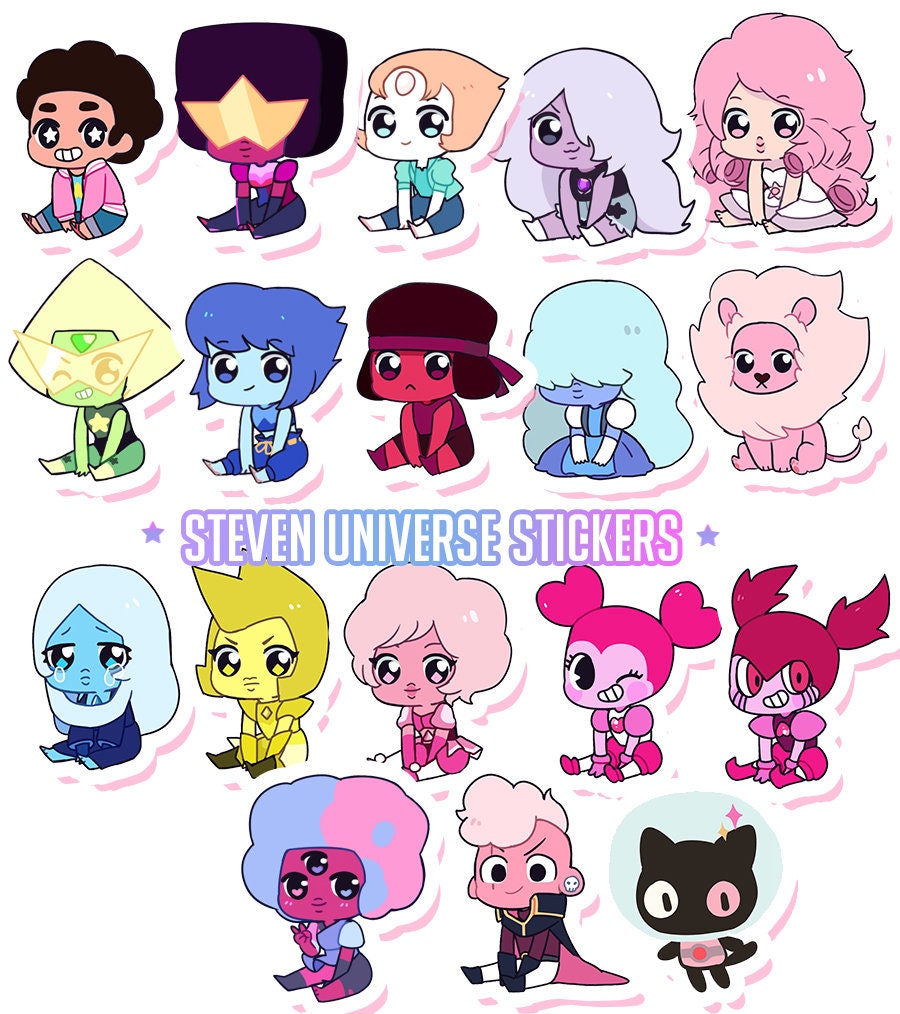 steven universe sitting stickers etsy