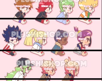 PKMN Trainer Let's Battle! Enamel Pins RIVALS
