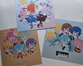 Sonic Colorful Stage! Shimmering Square Prints