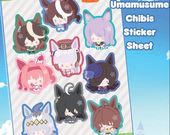 Umamusume Chibi Sticker Sheet