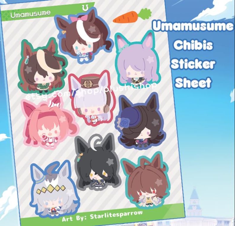 Umamusume Chibi Sticker Sheet - Etsy
