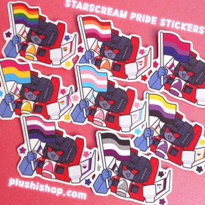 Starscream Pride Glitter Stickers