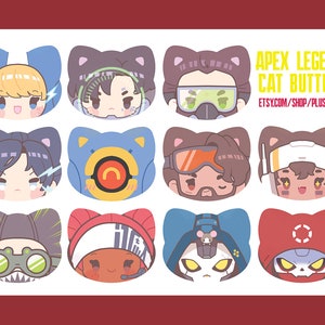 Apex Legends Cat Buttons LAST STOCK!!!!
