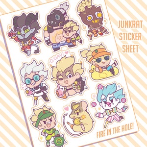 Junkrat Love Sticker Sheet