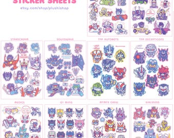 TF MTMTE TFA Starscream Sticker Sheets
