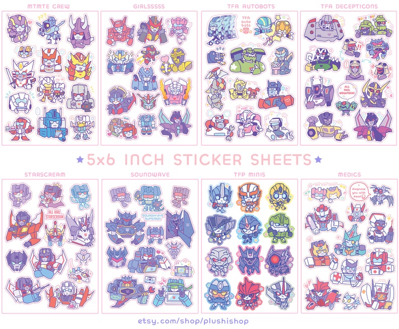 TF MTMTE TFA Starscream Sticker Sheets image 1