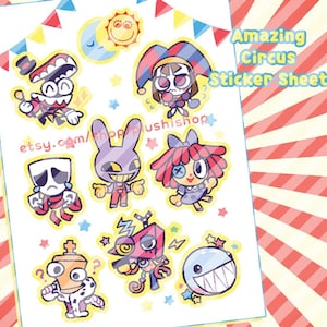 Digital Circus Little Guys Sticker Sheet