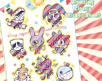 PRE-ORDER Digital Circus Little Guys Sticker Sheet