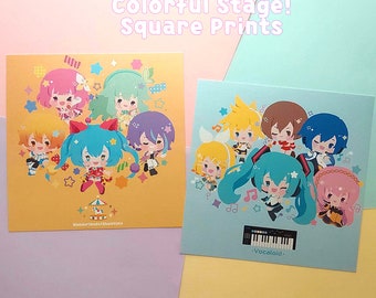 Colorful Stage! Shimmering Square Prints