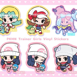 PKMN Trainer Girls 3 Inch Stickers