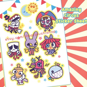 Digital Circus Little Guys Sticker Sheet