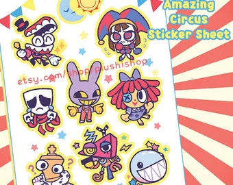 Digital Circus Little Guys Sticker Sheet