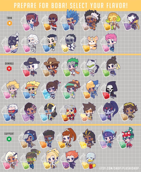PRE-ORDER Overwatch Boba Tea Keychain