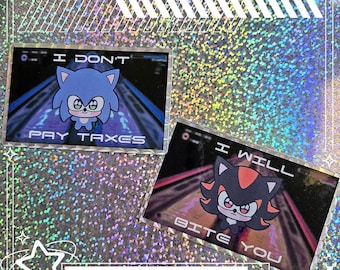 Sonic Rectangle Holo Stickers
