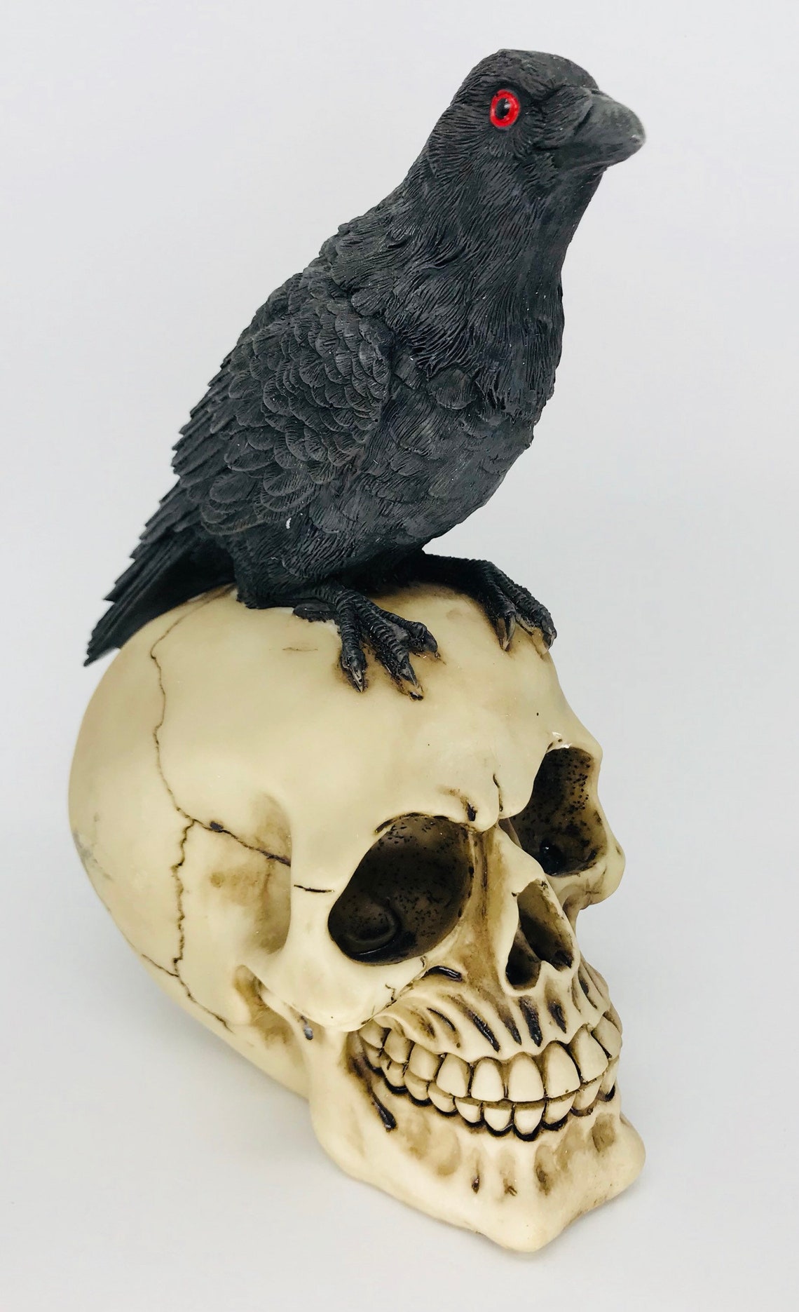 resin raven statue