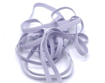 Elastic: 6mm (1/4") Off White Elastic  Corded Elastic for Face Masks  and Face Coverings