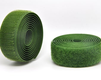 Olive Green Sew-on Hook & Loop tape Alfatex® Brand supplied by the Velcro Companies - Shipping from the UK - Various Length/Width available