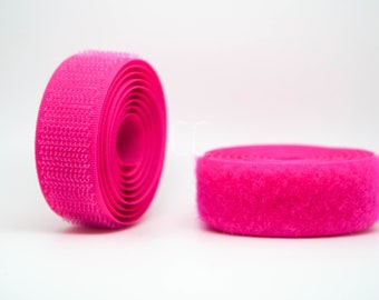 Flo Fuchsia Sew-on Hook & Loop tape Alfatex® Brand supplied by the Velcro Companies - Shipping from the UK - Various Length/Width available