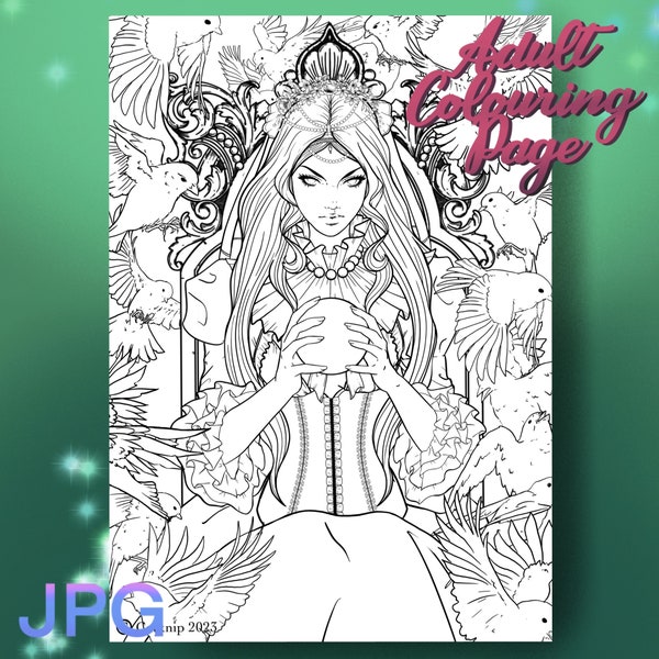 SALE! Colouring page- Crystal