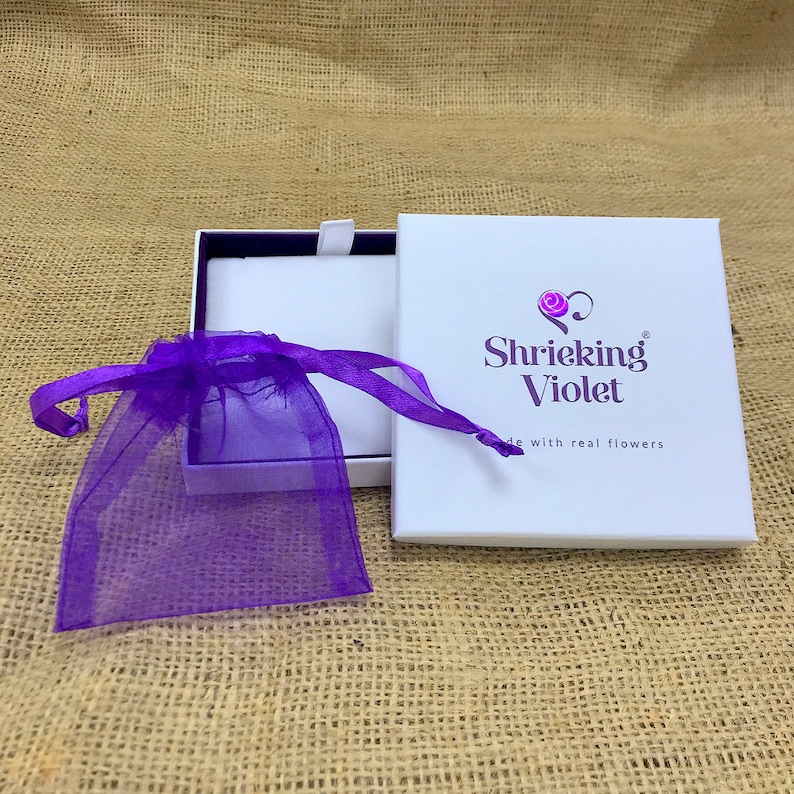 Round by Shrieking Violet\u00ae Purple Haze ZSV-BLE01 Silver Stud Earrings