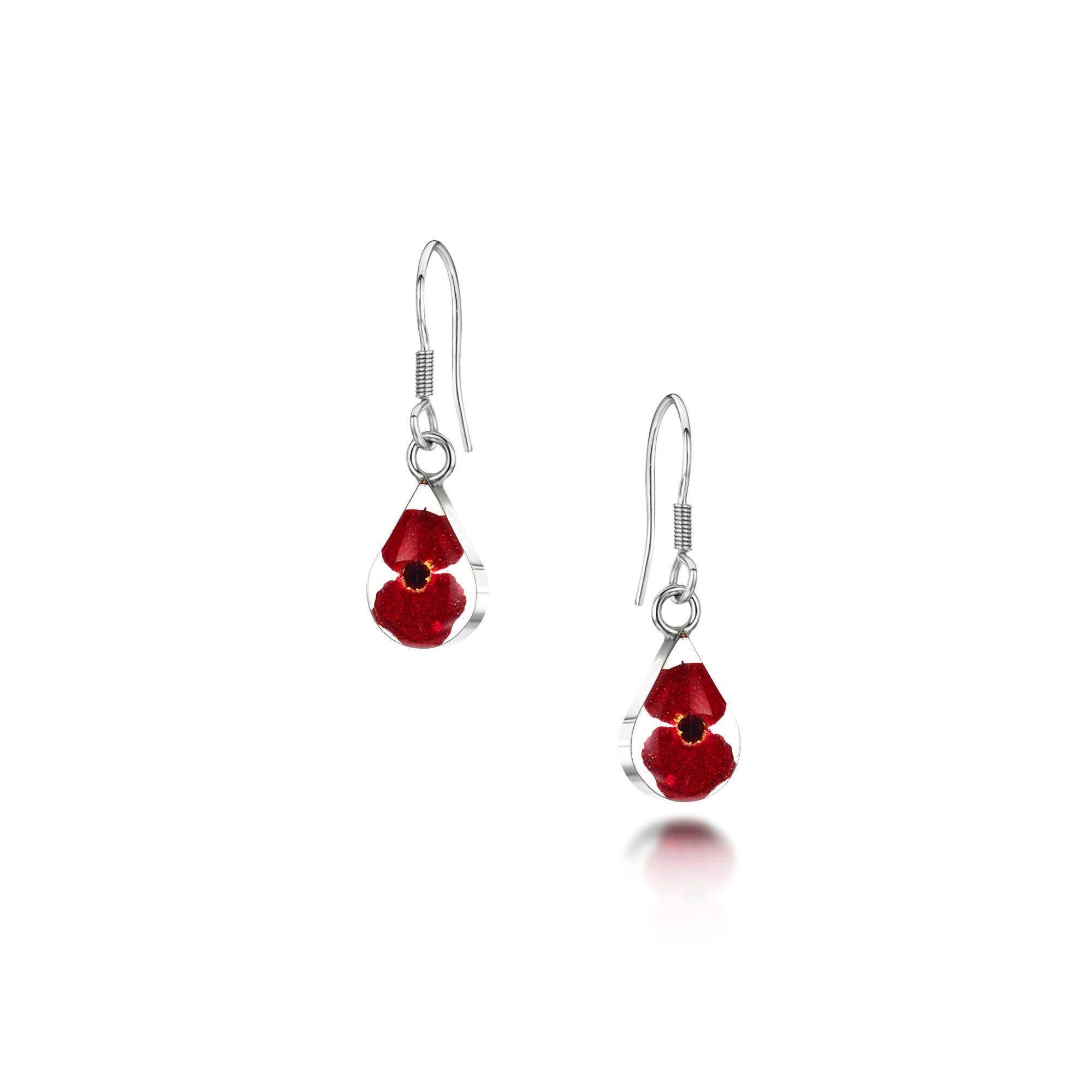 Small Poppy Leaf Earring