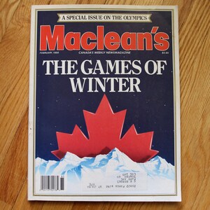 Vintage Macleans magazine - The Games of Winter