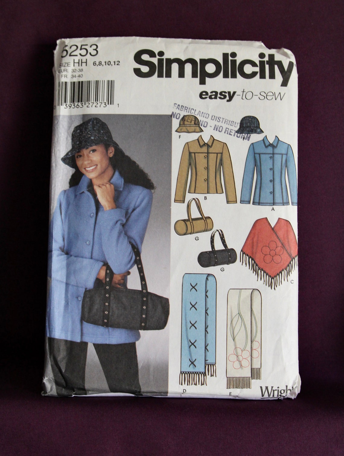Simplicity Easy-to-sew Jacket & Accessories Pattern 5253 Sizes - Etsy