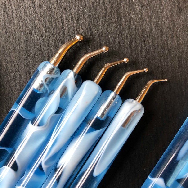 New Design Curved Dotting Tool for Mandalas Blue Design Etsy