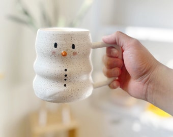 Snowman Mug with speckles