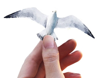 Gaviota volando, pegatinas de tela para pared, calcomanía de gaviota, calcomanía de gaviota, extraíble y reutilizable
