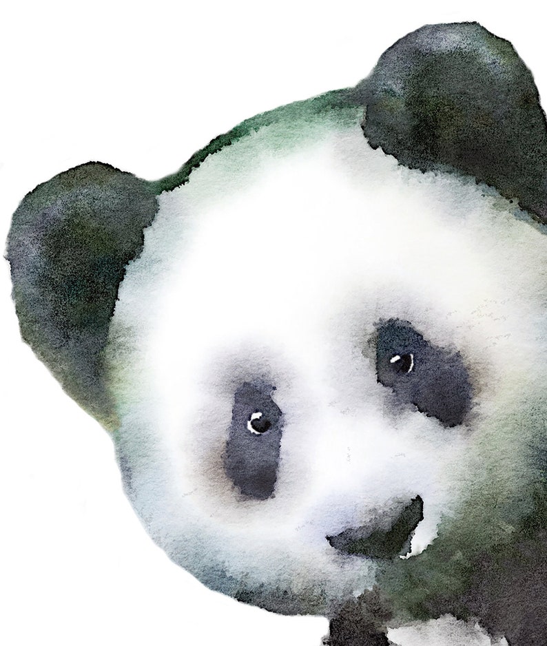 Panda Nursery Panda Wall Sticker Panda Wall Decal Watercolor Panda Panda Decal Panda Sticker