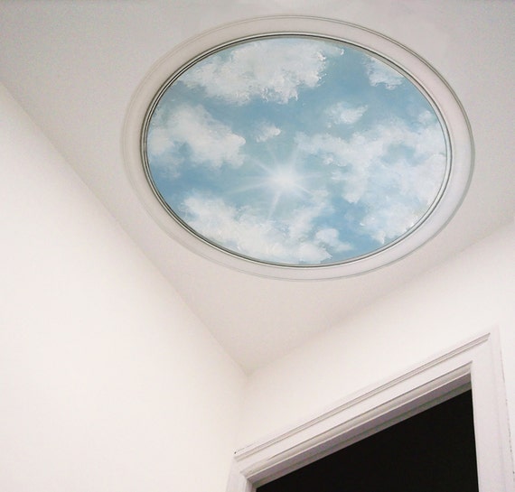 Sky Wall Sticker Sky Wall Decal Sky Ceiling Medallion Clouds Ceiling Acrylic Wall Stickers Fabric Stickers Clouds Sky Wall Decal