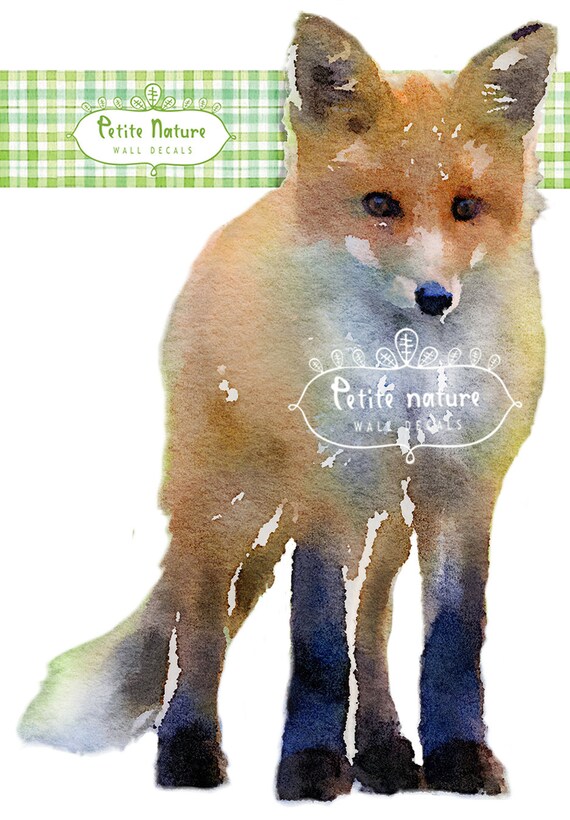 Autocollant Bebe Renard Renardeau Sticker Renard Etsy