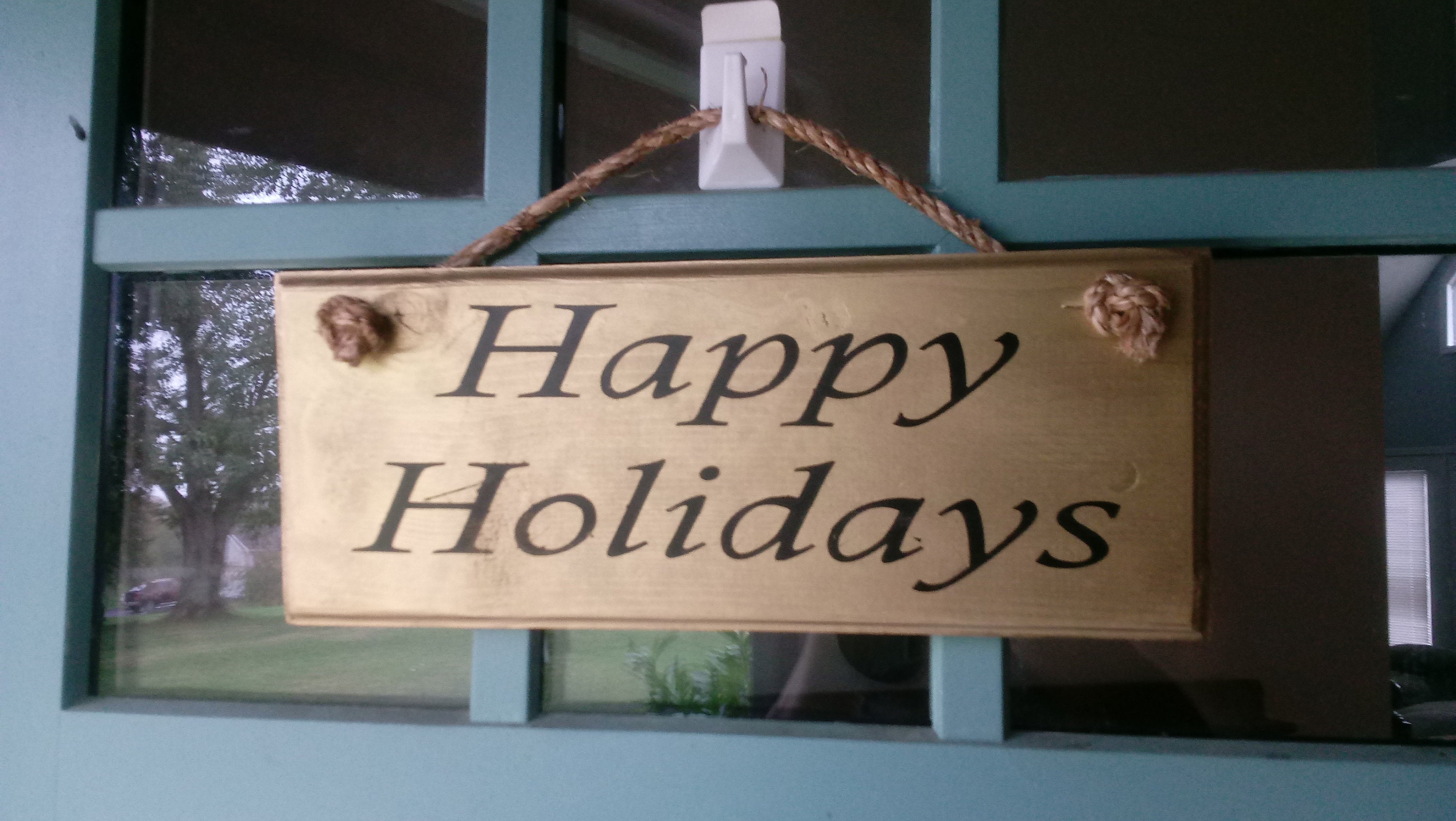 Happy Holidays Rustic 6x14 Wood Sign - Etsy UK