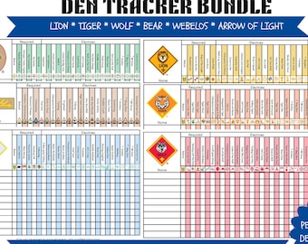 Cub Scout Printable Adventure Tracker- All Ranks, PDF Download