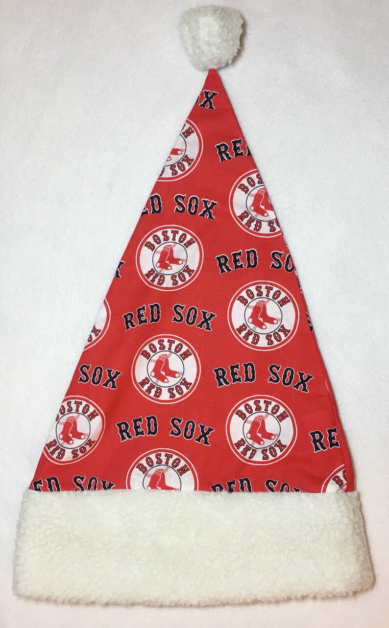 Boston Red Sox Adult Santa Hat Etsy