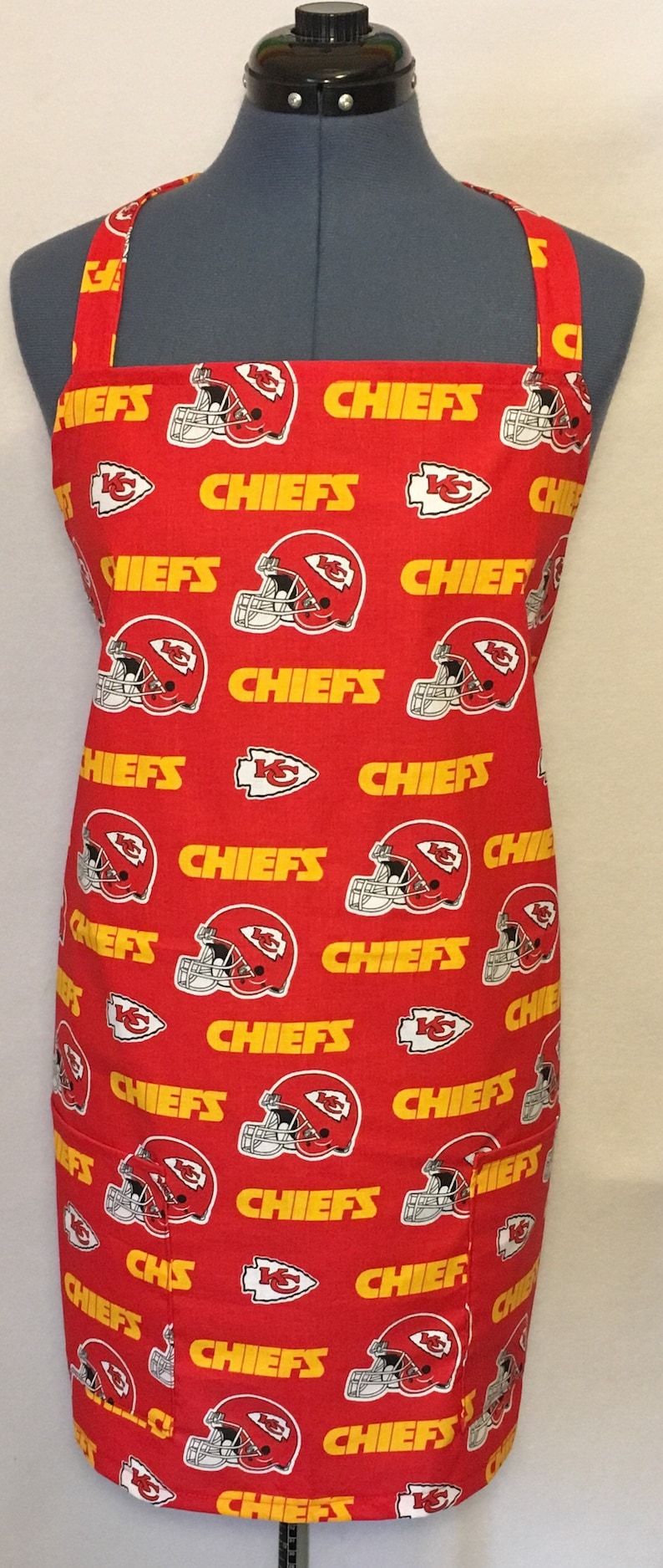 Kansas City Chiefs- Full Size BBQ Apron With Pockets - Etsy