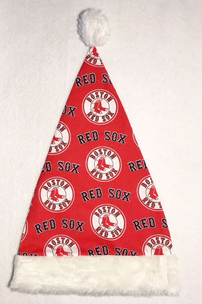 Boston Red Sox Adult Santa Hat Etsy