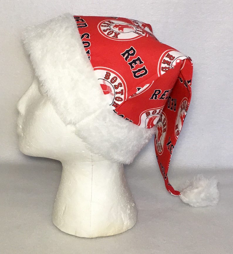 Boston Red Sox Adult Santa Hat Etsy